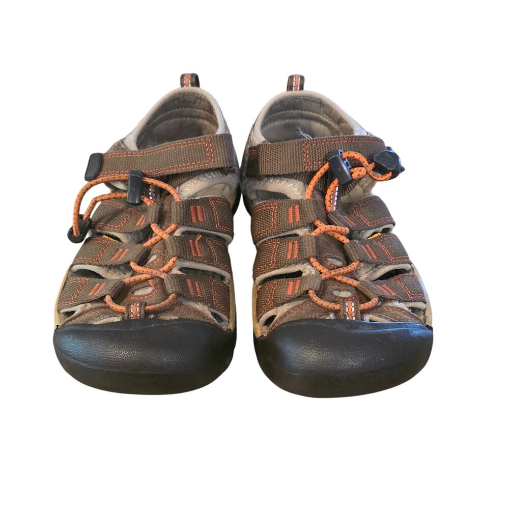 KEEN Youth Kids Sz 3 Hiking Outdoor Waterproof Brown Orange Sports‎ Sandals